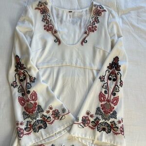 Free People White/Embroidered Dress